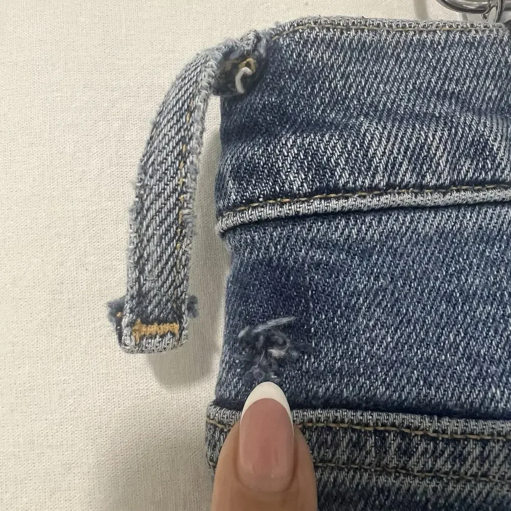 AGOLDE Pinch Waist Stovepipe Jeans Denim Size 30 Super High Rise Blue A165b - Picture 8 of 15
